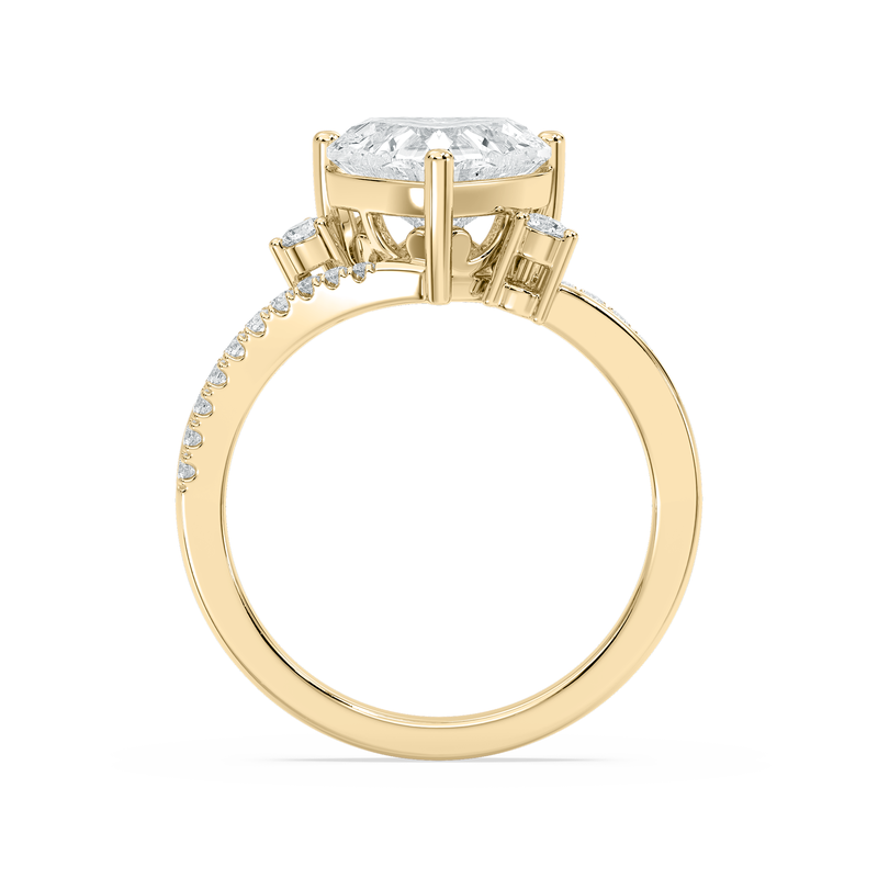 Heart Lab Grown Diamond 2 1/4ctw. Engagement Ring in 14k Yellow Gold image number null