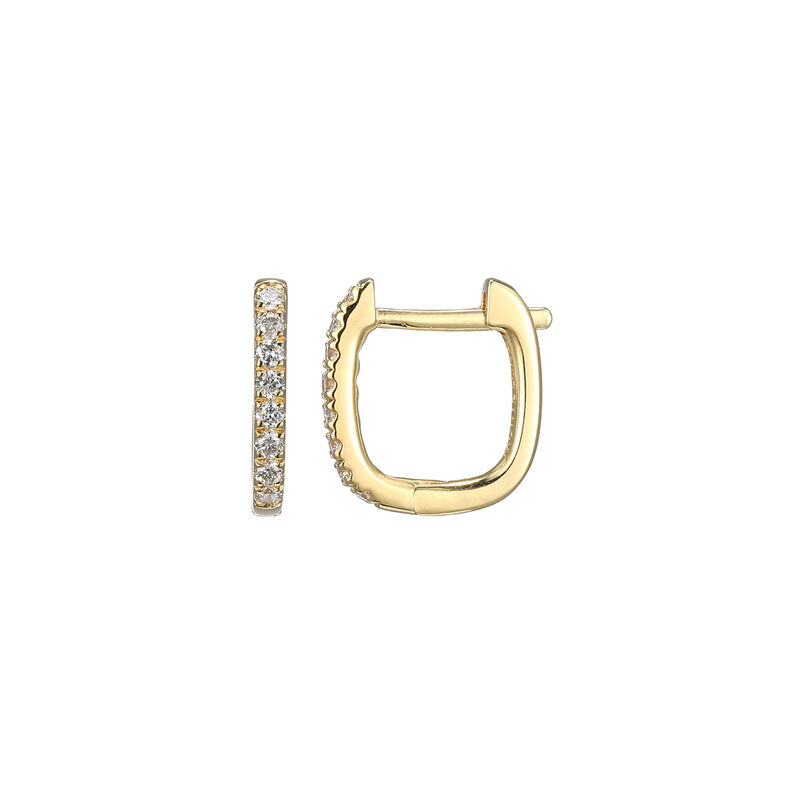 Lab Grown Diamond Solitaire Stud Earrings in Gold Plated Sterling Silver image number null