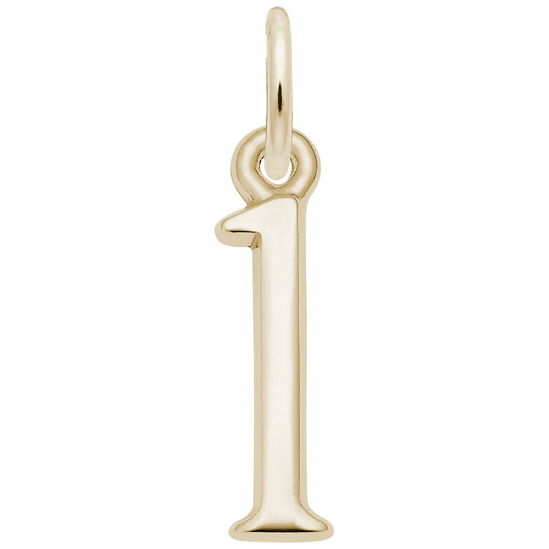 Number 1 Charm in 14k Yellow Gold image number null