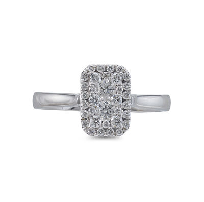 Diamond Composite Fashion Ring in 10k White Gold