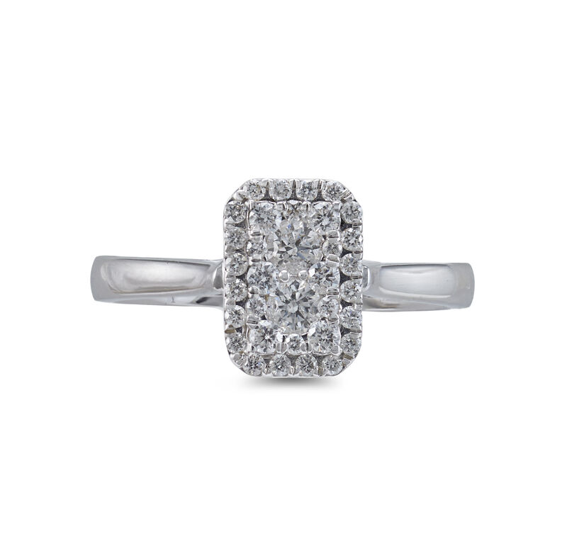 Diamond Composite Fashion Ring in 10k White Gold image number null