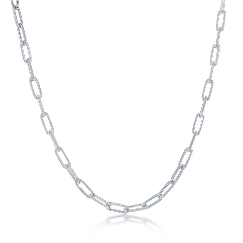 Paperclip 18" Chain 2.8mm in Sterling Silver image number null