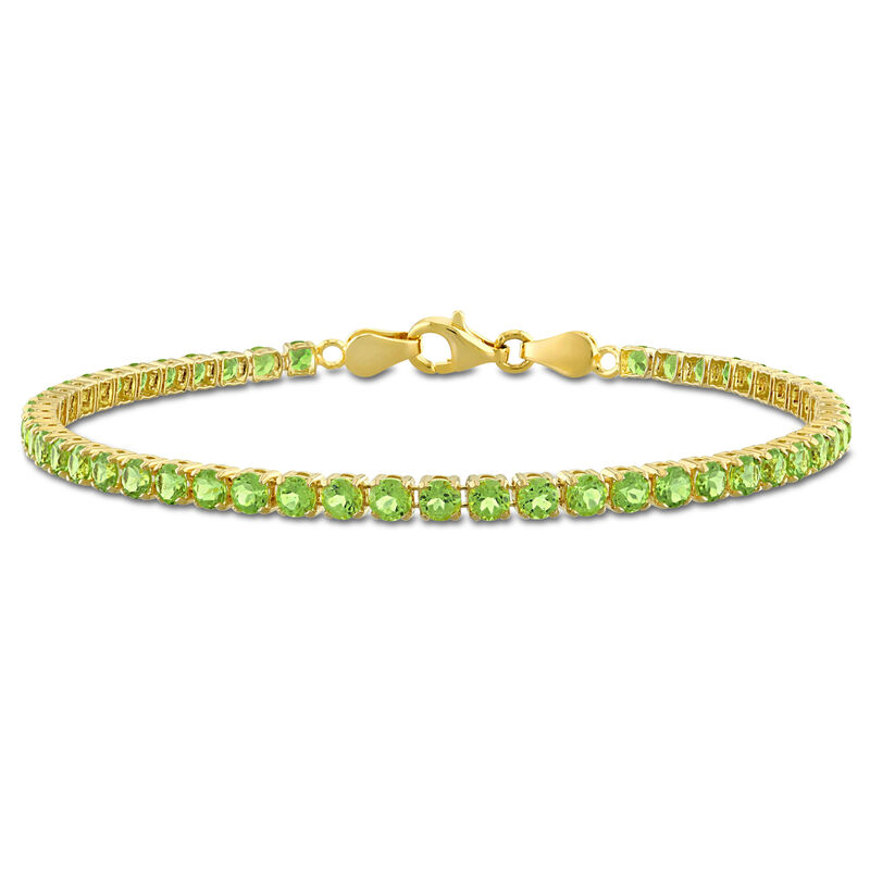 Peridot Tennis Bracelet in Gold Plated image number null