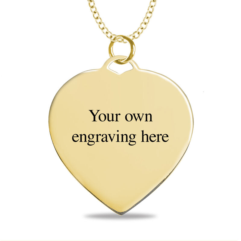 Medium Heart Photo Pendant in 10k Yellow Gold image number null