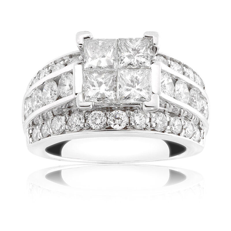 Quad Set Diamond Engagement Ring 3½ ct. T.W. image number null