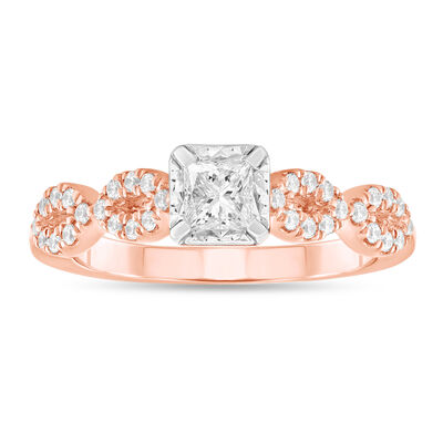 Rose Gold Diamond Engagement Rings | Rogers & Hollands
