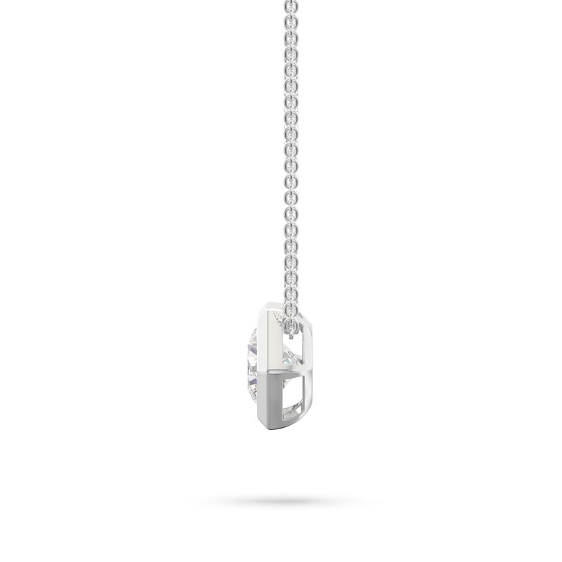 Brilliant-Cut 3/4ctw. Lab Grown Diamond Hexagon Bezel Pendant in 14k White Gold image number null
