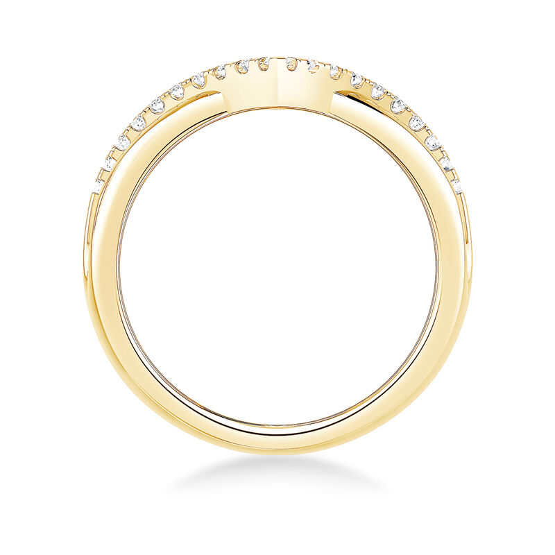 Diamond 3/8ctw. Contour & 14k Yellow Gold Anniversary Ring image number null
