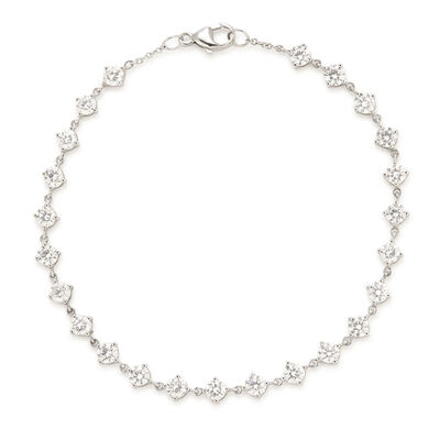 Brilliant-Cut Lab Grown 3.05ctw. Diamond Fashion 7" Tennis Bracelet in 14k White Gold