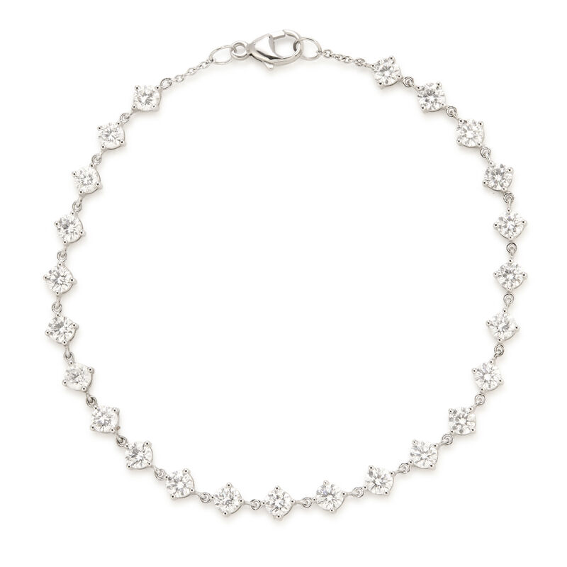 Brilliant-Cut Lab Grown 3.05ctw. Diamond Fashion 7" Tennis Bracelet in 14k White Gold image number null