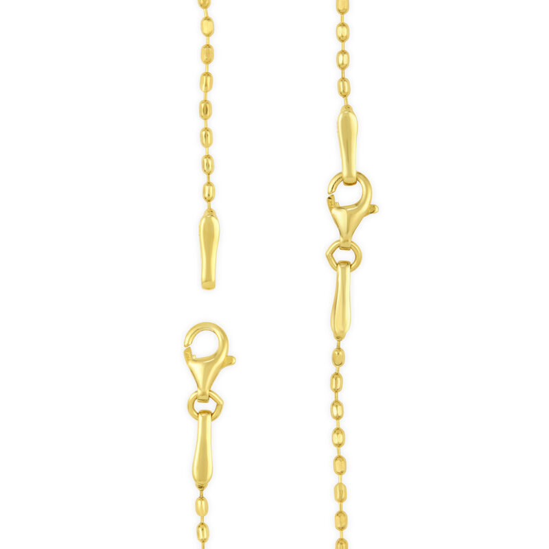 Freshwater Pearl & White Topaz Necklace in Sterling Silver 18k Yellow Gold Plated image number null