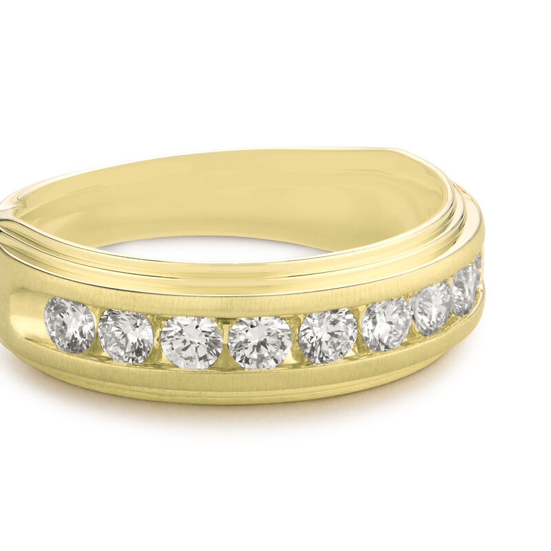 Men's 1ctw. Lab Grown Diamond & 10k Yellow Gold Wedding Ring image number null