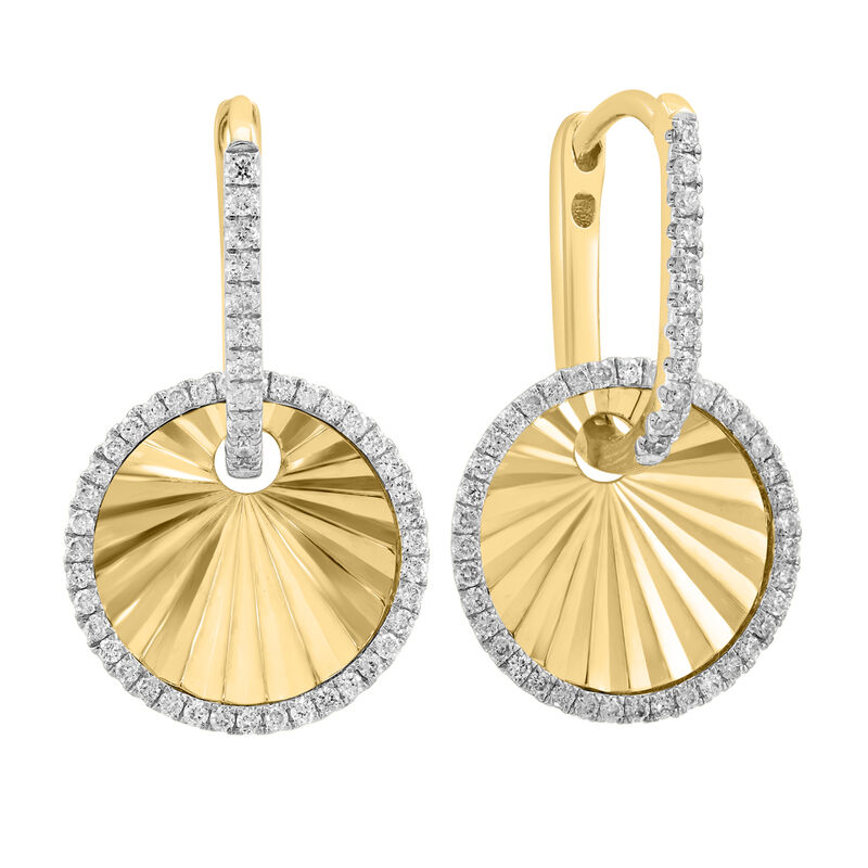 EFFY .34ctw. Diamond Fashion Dangle Earrings in 14k Yellow Gold image number null