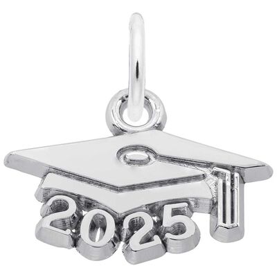 2025 Graduation Cap Charm in Sterling Silver