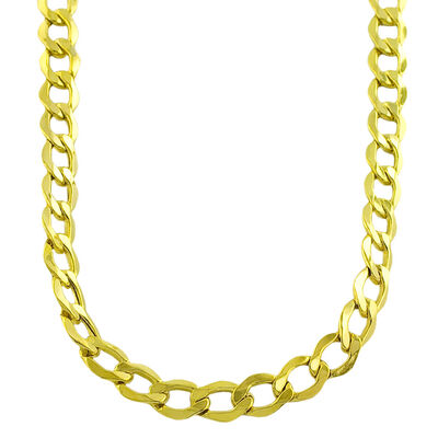Curb Chain 24" in 10k Yellow Gold (7mm)