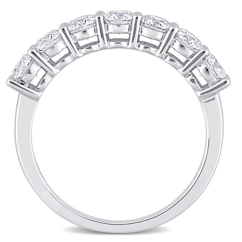 Created Moissanite 1ctw. Semi-Eternity Band in Sterling Silver image number null