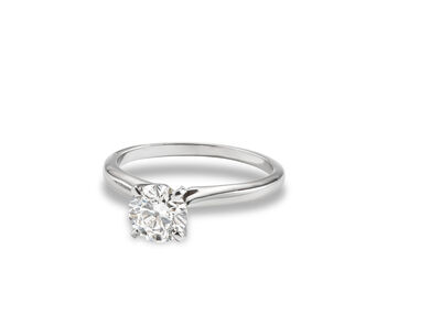 Lab Grown 5/8ctw. Brilliant-Cut Diamond Solitaire Engagement Ring in 14k White Gold