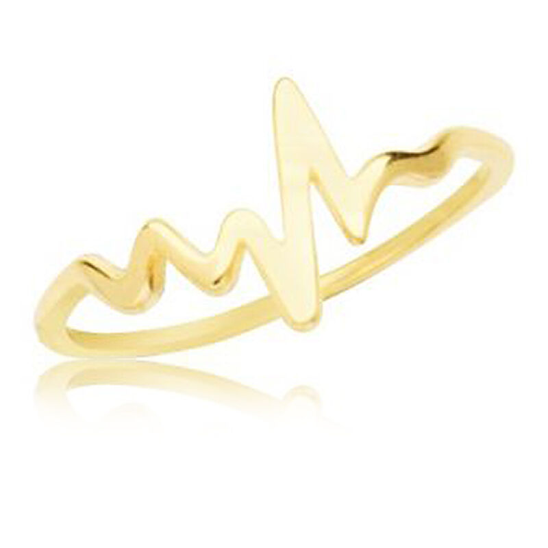 Heartbeat Promise Ring in 14k Yellow Gold Sz 7 image number null