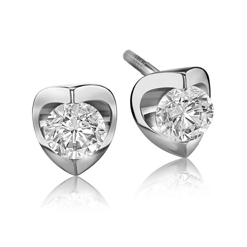 Canadian Diamond™ 1½ctw. Diamond Solitaire Earrings in 14k White Gold image number null