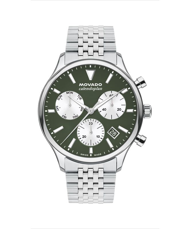 Movado Heritage Calendoplan Automatic Watch Cypress Green Dial 3650166 image number null