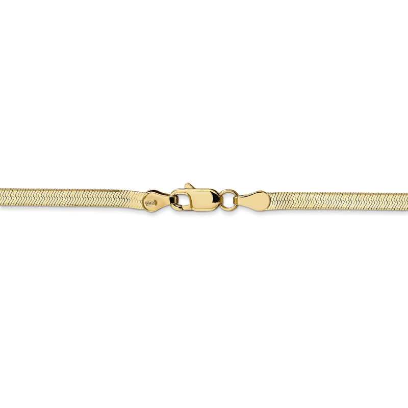 Silky Herringbone 16" Chain 3mm in 14k Yellow Gold image number null
