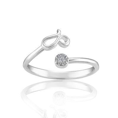 Zodiac Diamond Leo Fashion Ring in Sterling Silver 