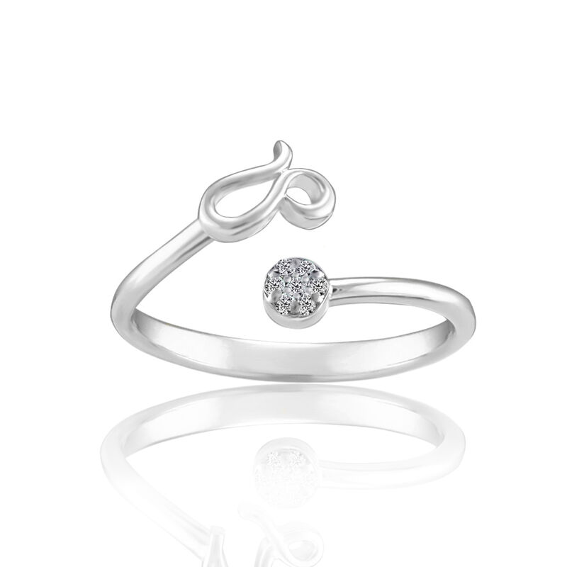 Zodiac Diamond Leo Fashion Ring in Sterling Silver  image number null