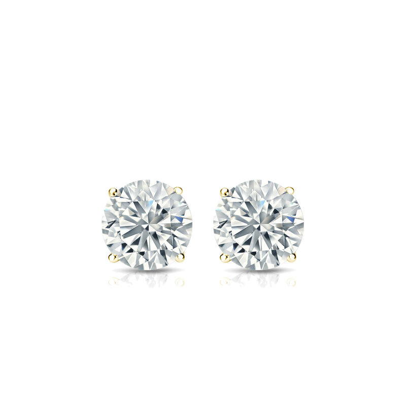 Diamond 1/3ctw. Round Solitaire Stud Earrings (I-J image number null