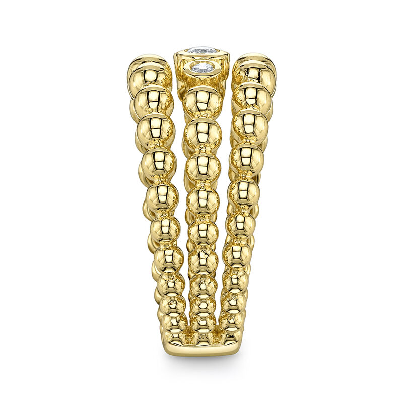 Shy Creation Diamond 1/3ctw. Three Row Bezel Fashion Ring in 14k Yellow Gold image number null