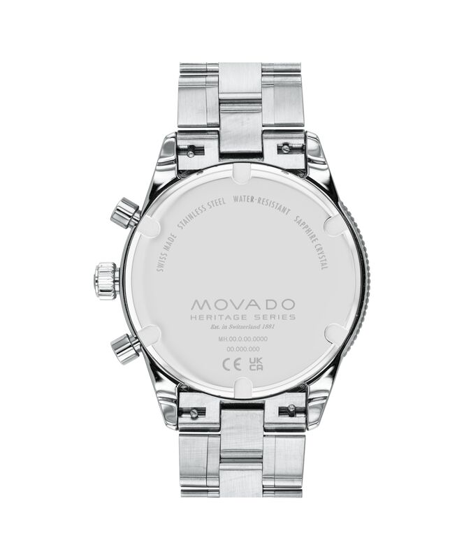 Movado Heritage Calendoplan Chronograph Watch Blue Dial 3650124 image number null
