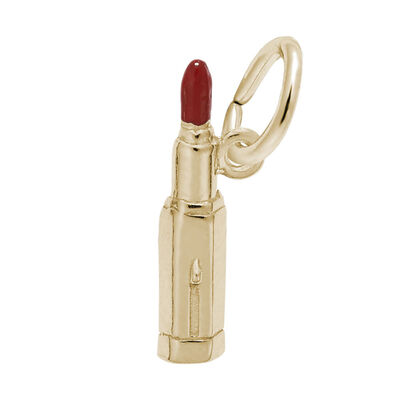Lipstick Charm in Gold Plated Sterling Silver