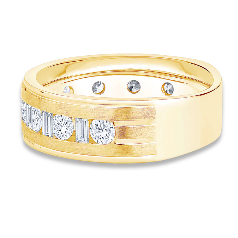 Men's 1 1/2ctw. Diamond & 14k Yellow Gold Wedding Ring image number null