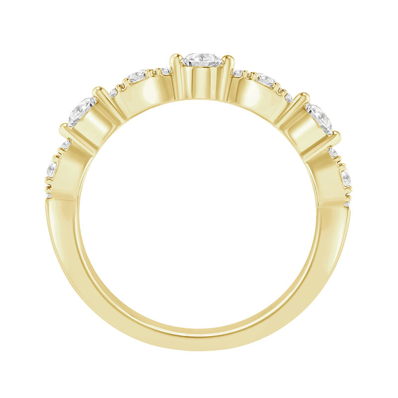 Lab Grown Diamond 1/2ctw. 14k Yellow Gold Anniversary Ring image number null