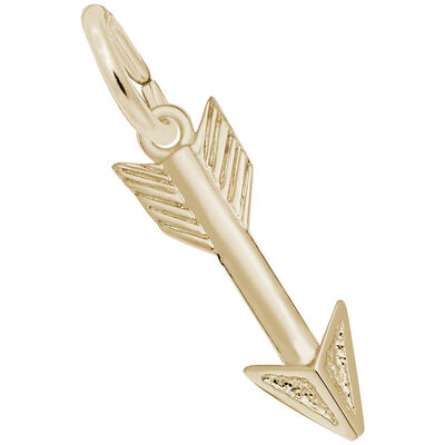 Cupid's Arrow Charm in 14K Yellow Gold