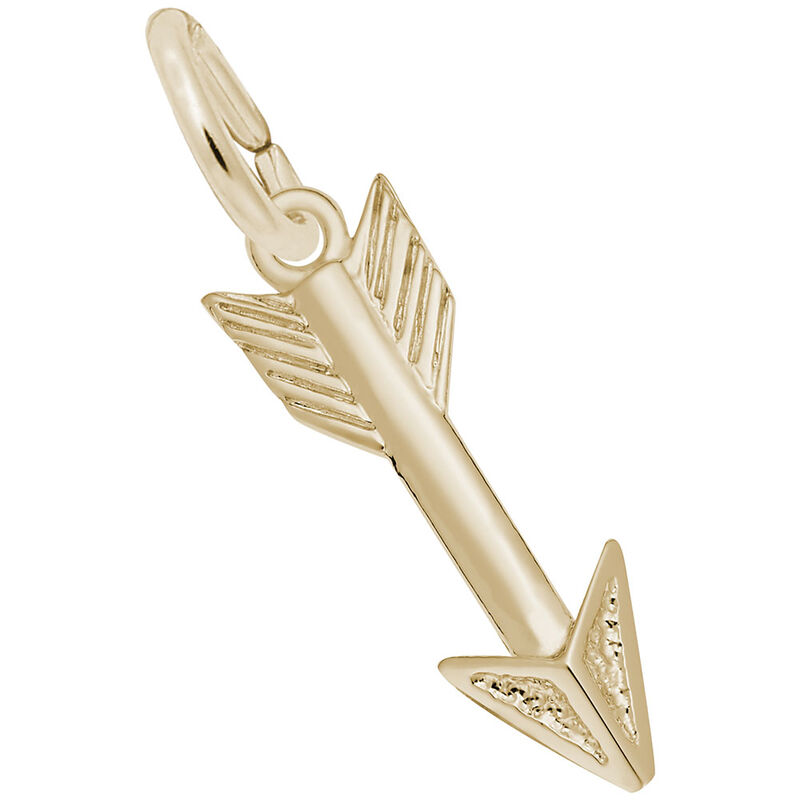 Cupid's Arrow Charm in 14K Yellow Gold image number null