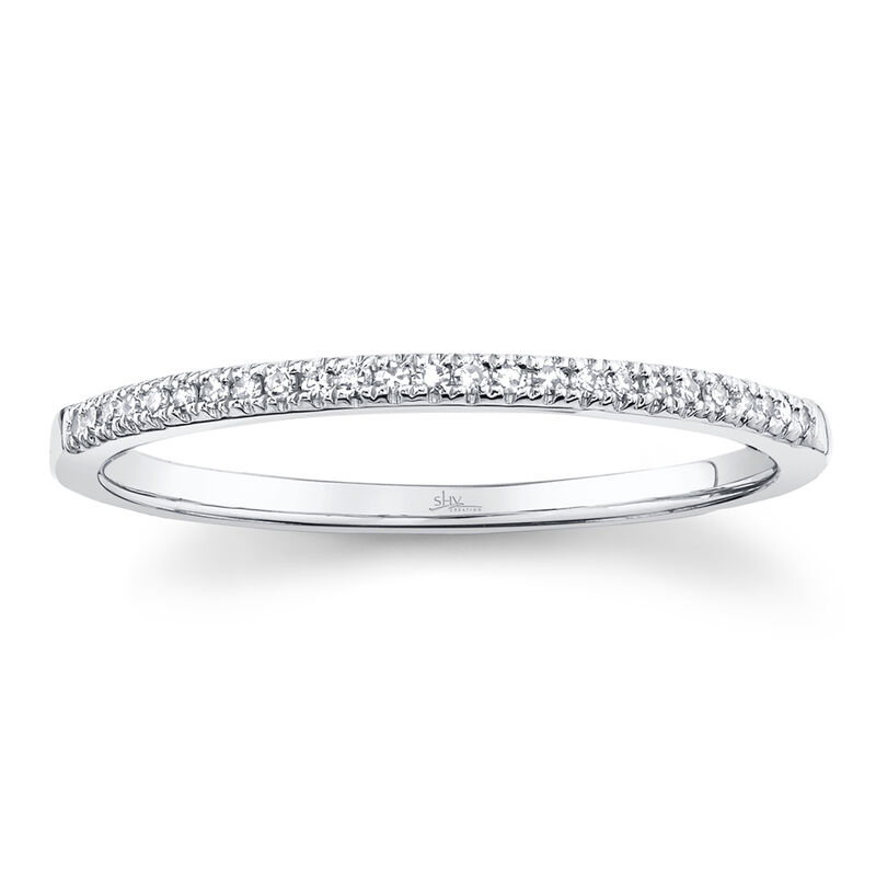 Shy Creation Anniversary Diamond Band in 14k White Gold image number null