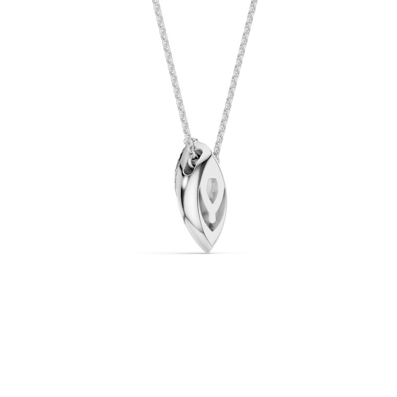Lab Grown Diamond 1/4ctw. Marquise Solitaire Pendant in 10k White Gold image number null