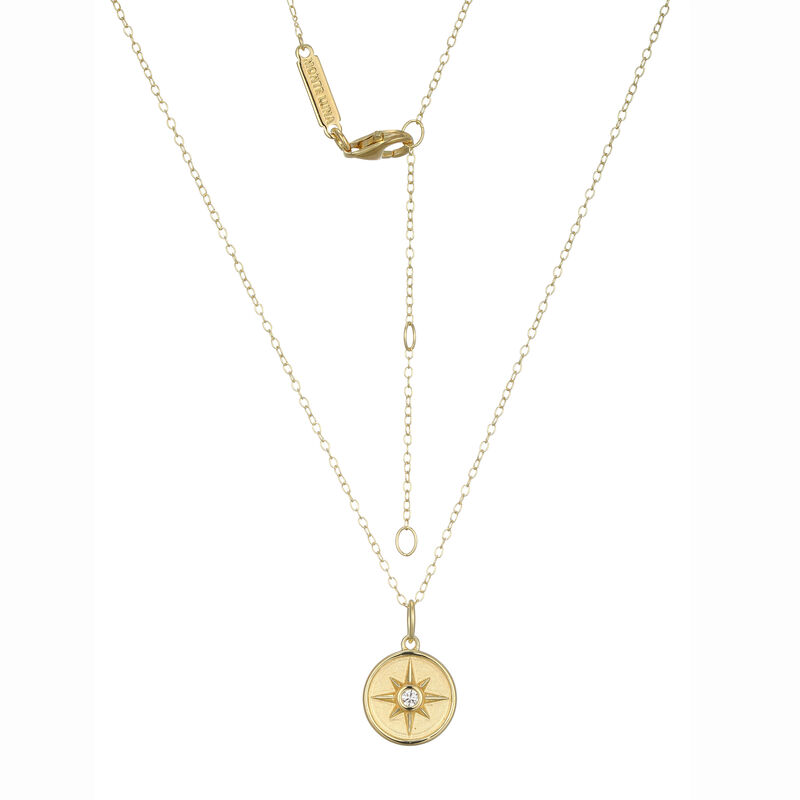 Lab Grown Diamond Pendant Necklace in Gold Plated Sterling Silver image number null