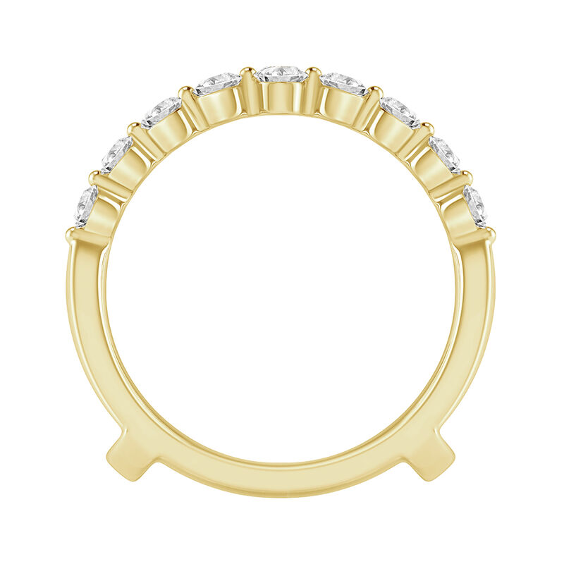 Brilliant-Cut Lab Grown 1ctw. Diamond Shared Prong Insert Ring in 14k Yellow Gold image number null