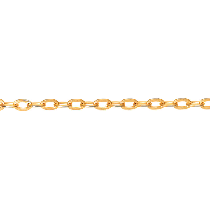 Men's Link 24" Chain 6mm in Gold Plated Stainless Steel image number null