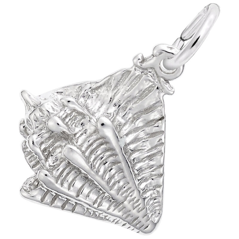 Conch Shell Charm in 14k White Gold image number null
