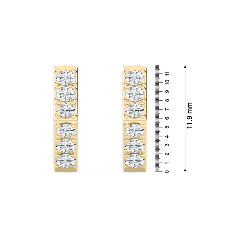 Lab Grown Diamond Earrings in 10k Yellow Gold image number null