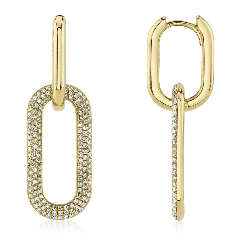 Shy Creation Diamond 3/4ctw. Fashion Earrings in 14k Yellow Gold image number null