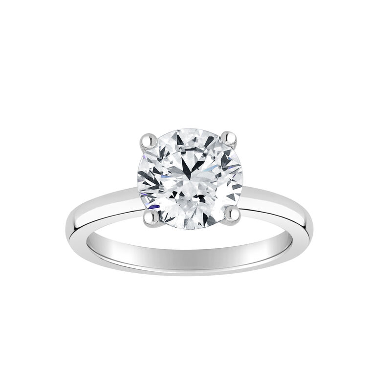 Brilliant-Cut Lab Grown 2ct. EF VS Diamond Ribbon Halo Solitaire Engagement Ring in 14k White Gold image number null