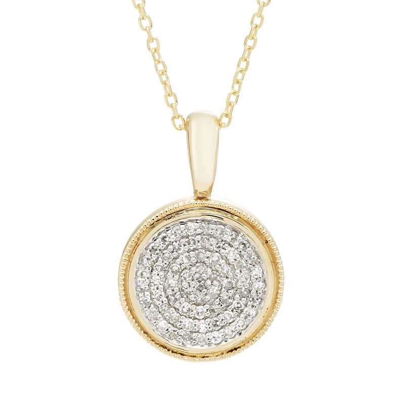 Diamond Pave Pendant in 14k Yellow Gold image number null