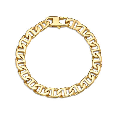 Men's Mariner 10mm Chain Bracelet in Gold Plated Stainless Steel