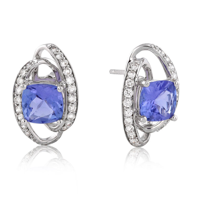 Tanzanite & Diamond Earrings image number null