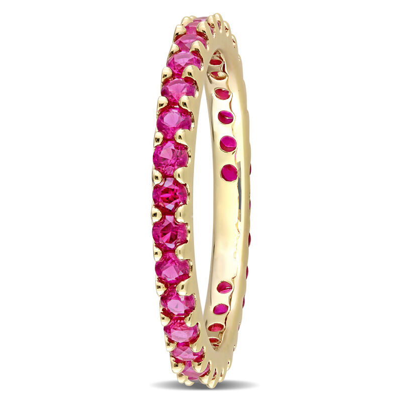 Created Ruby Eternity Band in 10k Yellow Gold image number null