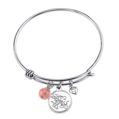 DISNEY© Minnie & Mickey All We Have Is Love Sterling Silver Bangle