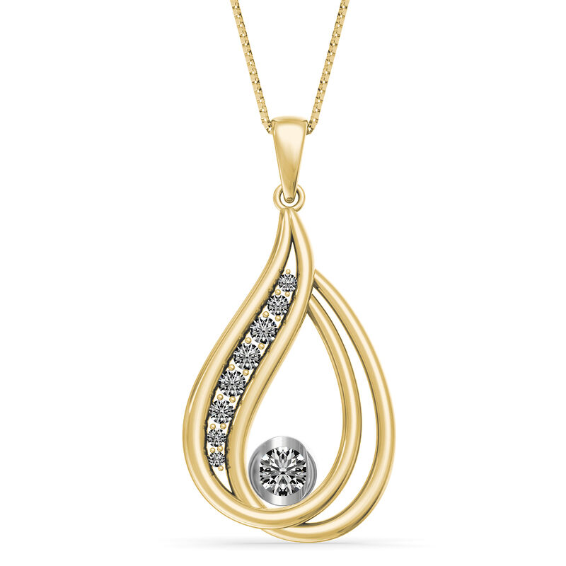 Sirena 1/3ctw. Diamond Pendant in Two-Tone 14k Gold image number null